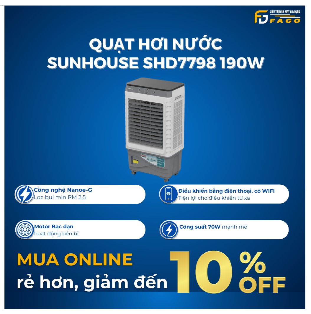 Quạt hơi nước Sunhouse SHD7727 150W	