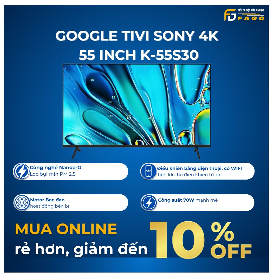 Google Tivi Sony 4K 55 inch K-55S30	