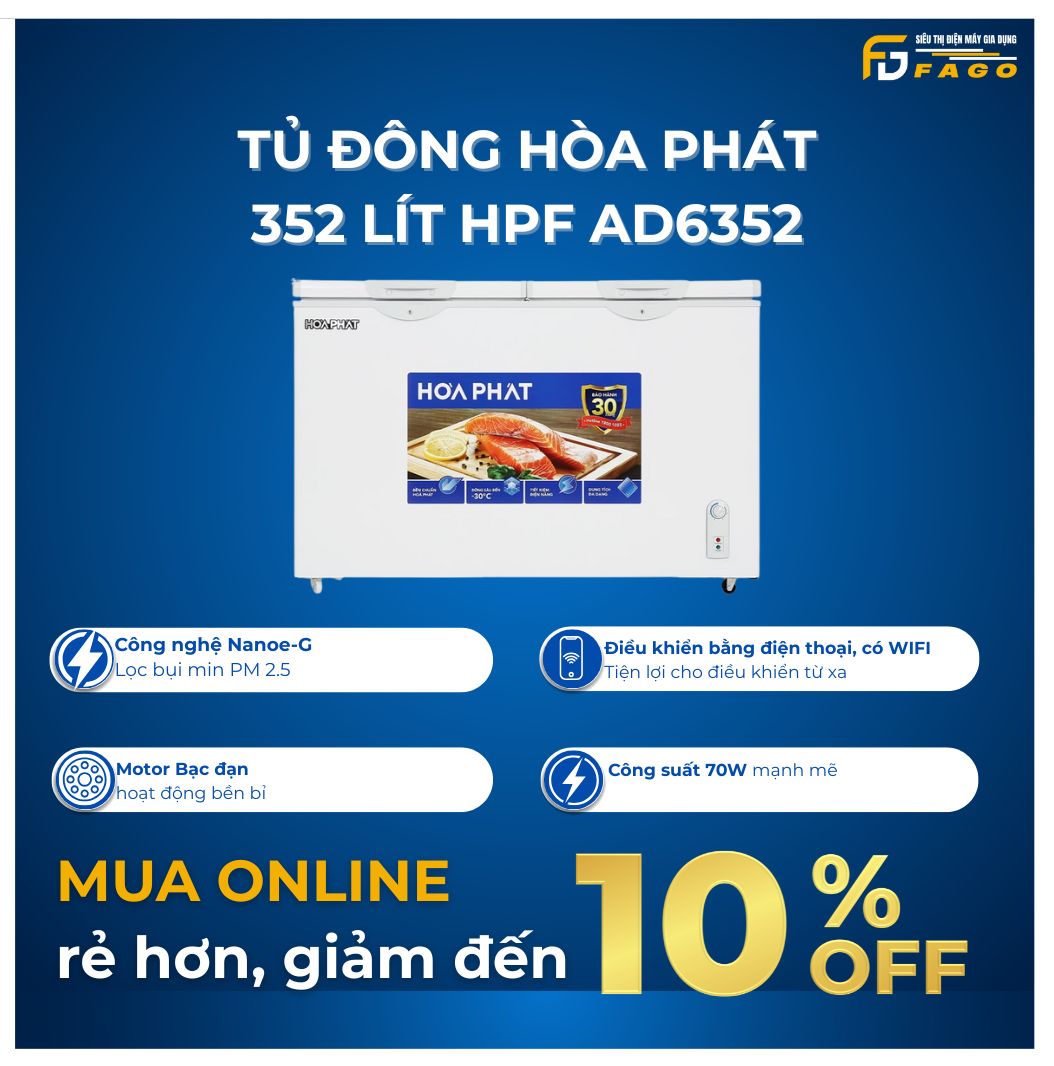 Tủ đông Hòa Phát 352 Lít HPF AD6352